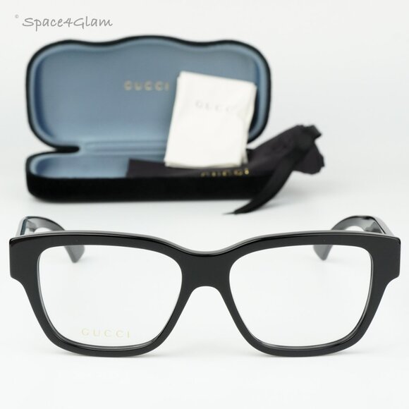 Gucci Men Eyeglasses Black Demo Square GG1428O 004 BRAND NEW - Picture 1 of 11